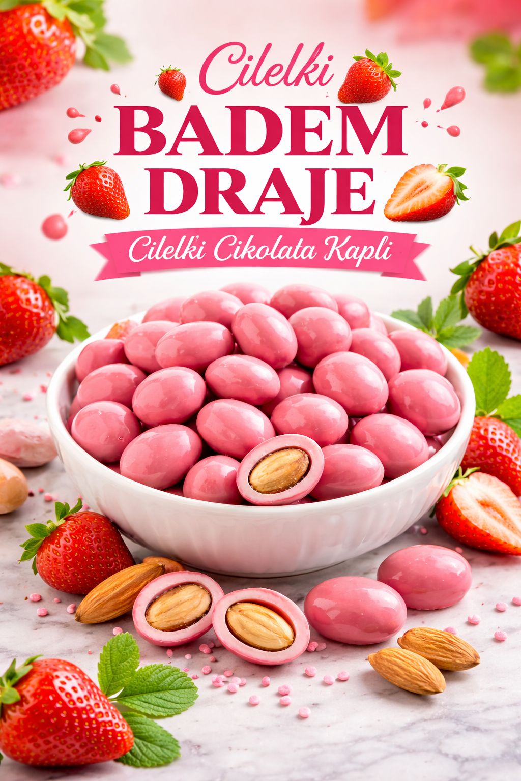 Çilekli badem Draje